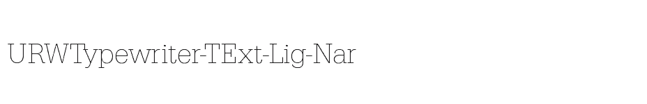 font URWTypewriter-TExt-Lig-Nar download