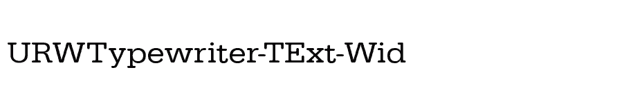 font URWTypewriter-TExt-Wid download