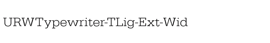 font URWTypewriter-TLig-Ext-Wid download