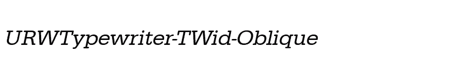 font URWTypewriter-TWid-Oblique download