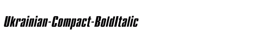 font Ukrainian-Compact-BoldItalic download
