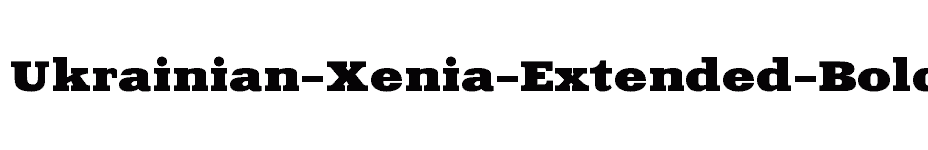 font Ukrainian-Xenia-Extended-Bold download