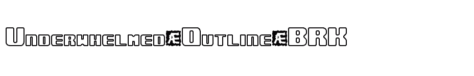 font Underwhelmed-Outline-(BRK) download
