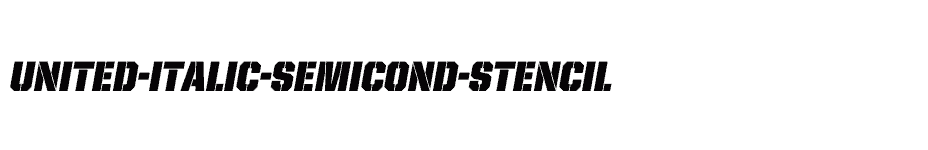 font United-Italic-SemiCond-Stencil download