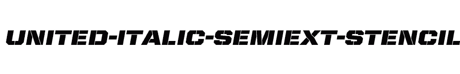 font United-Italic-SemiExt-Stencil download
