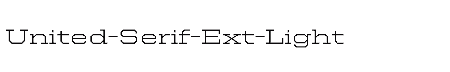 font United-Serif-Ext-Light download