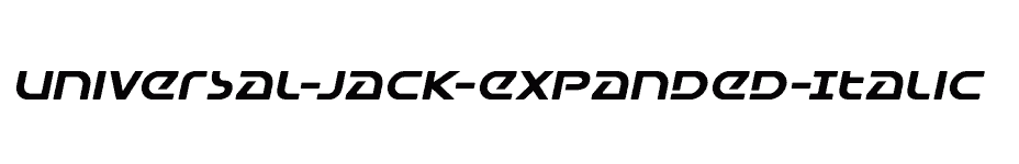 font Universal-Jack-Expanded-Italic download