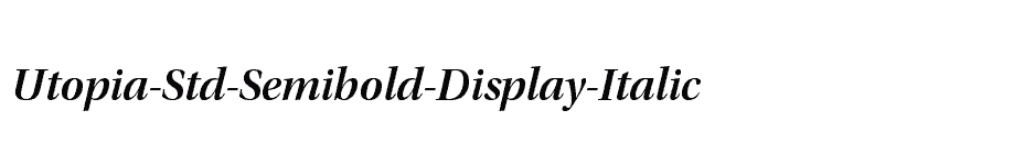 font Utopia-Std-Semibold-Display-Italic download