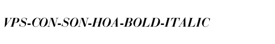 font VPS-Con-Son-Hoa-Bold-Italic download