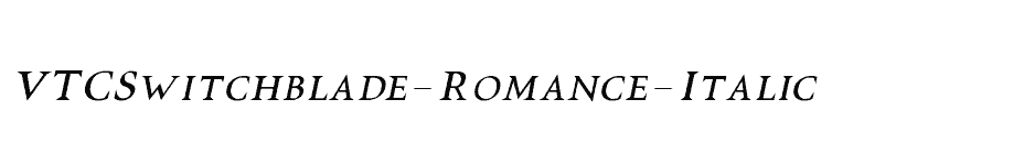 font VTCSwitchblade-Romance-Italic download