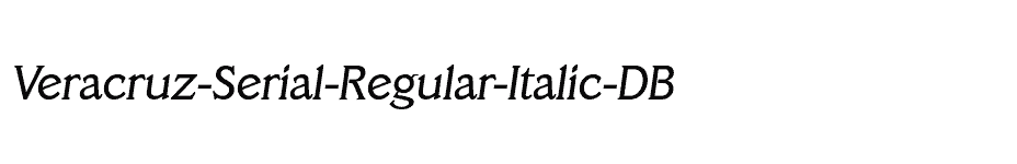 font Veracruz-Serial-Regular-Italic-DB download