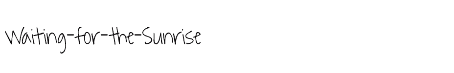 font Waiting-for-the-Sunrise download