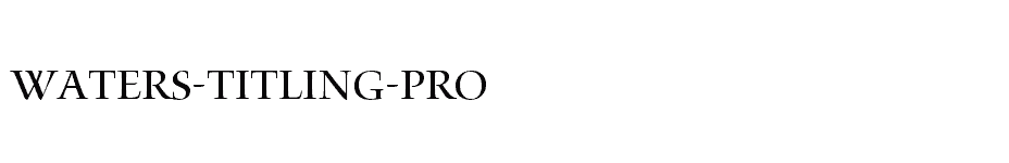 font Waters-Titling-Pro download