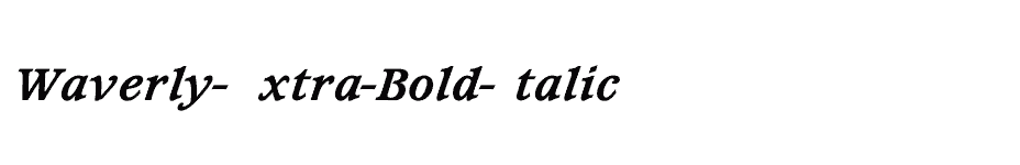 font Waverly-Extra-Bold-Italic download