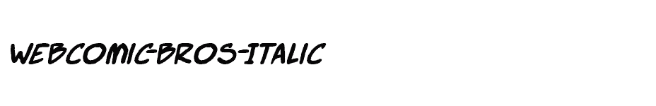 font Webcomic-Bros-Italic download