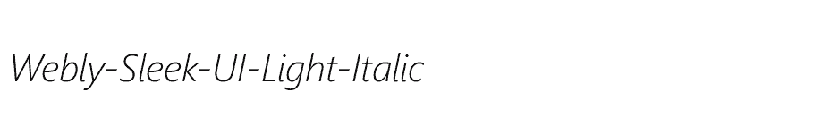 font Webly-Sleek-UI-Light-Italic download