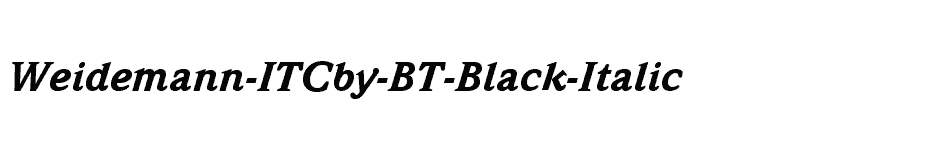 font Weidemann-ITCby-BT-Black-Italic download