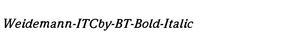 font Weidemann-ITCby-BT-Bold-Italic download