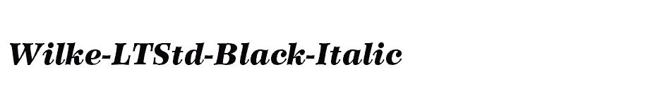 font Wilke-LTStd-Black-Italic download