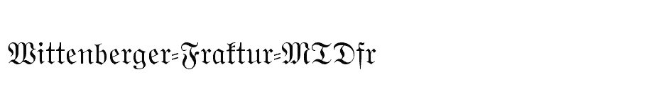 font Wittenberger-Fraktur-MTDfr download