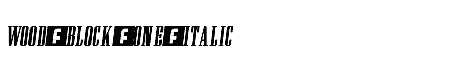 font Wood-Block-One-Italic download