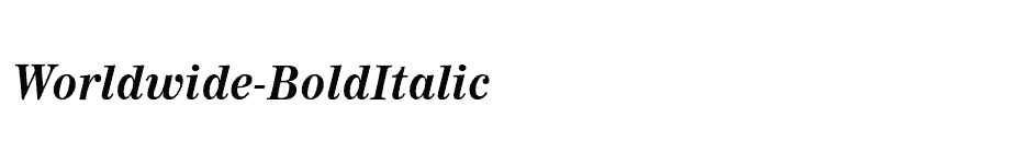 font Worldwide-BoldItalic download