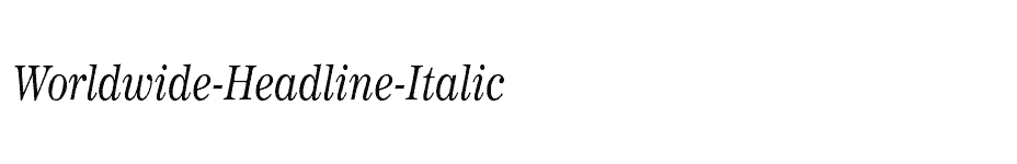 font Worldwide-Headline-Italic download