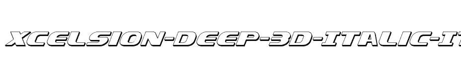 font Xcelsion-Deep-3D-Italic-Italic download