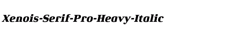 font Xenois-Serif-Pro-Heavy-Italic download