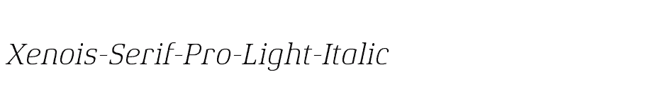 font Xenois-Serif-Pro-Light-Italic download