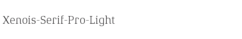 font Xenois-Serif-Pro-Light download