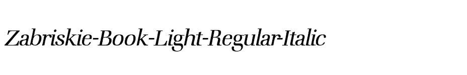 font Zabriskie-Book-Light-Regular-Italic download