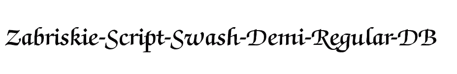 font Zabriskie-Script-Swash-Demi-Regular-DB download