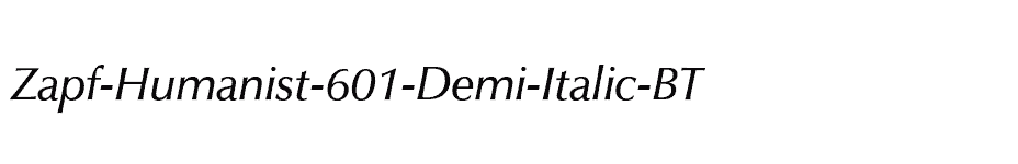 font Zapf-Humanist-601-Demi-Italic-BT download