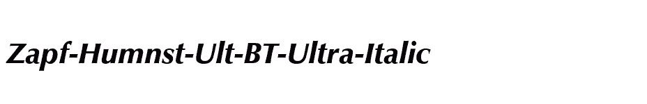 font Zapf-Humnst-Ult-BT-Ultra-Italic download