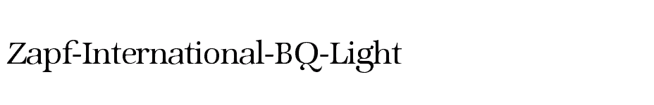 font Zapf-International-BQ-Light download