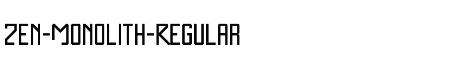 font Zen-Monolith-Regular download