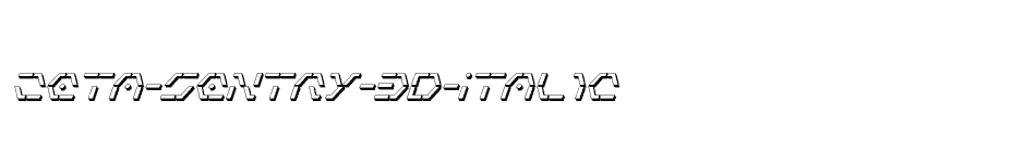 font Zeta-Sentry-3D-Italic download