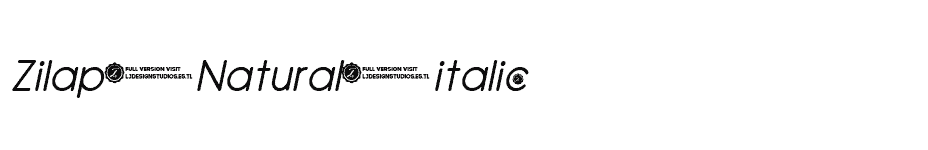 font Zilap-Natural-italic download