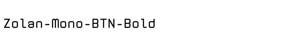 font Zolan-Mono-BTN-Bold download