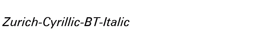 font Zurich-Cyrillic-BT-Italic download