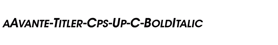 font aAvante-Titler-Cps-Up-C-BoldItalic download