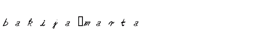 font bakija-marta download