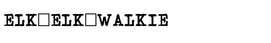 font elk-elk-walkie download