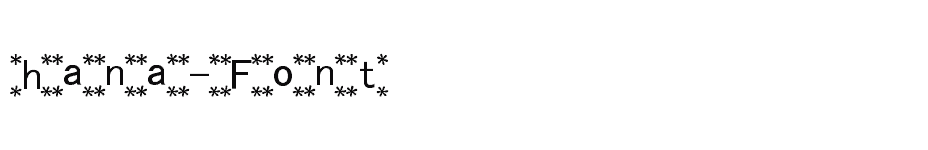 font hana-Font download