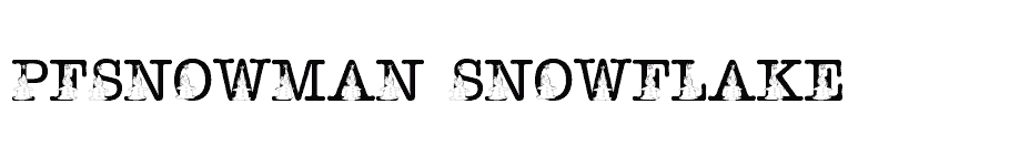 font pfsnowman-snowflake download