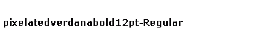 font pixelatedverdanabold12pt-Regular download