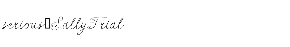 font serious-SallyTrial download